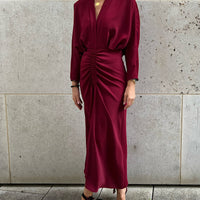 DRESS GIULIA "BURGUNDY"    RESTOCKED SOON