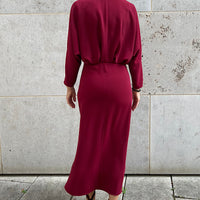 DRESS GIULIA "BURGUNDY"    RESTOCKED SOON