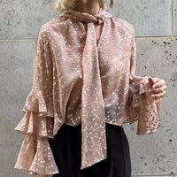 BLOUSE CLARISSE "PALE GOLD DOTS"