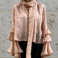 BLOUSE CLARISSE "YELLOW GOLD DOTS"